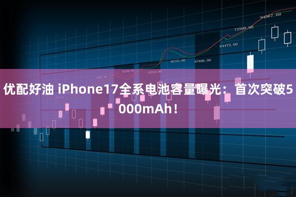 优配好油 iPhone17全系电池容量曝光：首次突破5000mAh！