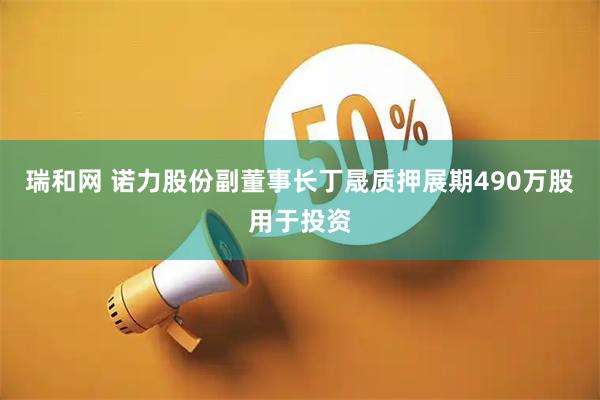 瑞和网 诺力股份副董事长丁晟质押展期490万股用于投资