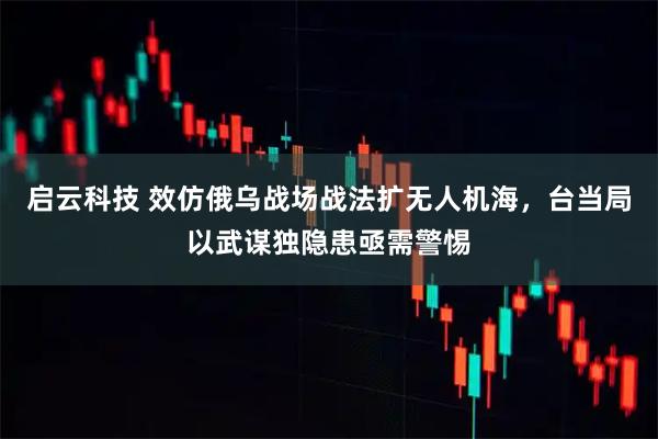 启云科技 效仿俄乌战场战法扩无人机海，台当局以武谋独隐患亟需警惕